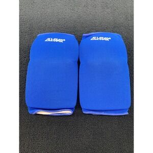 ALL STAR Extra Long‎ Sports Knee Pads Large Blue Volleyball Wrestling